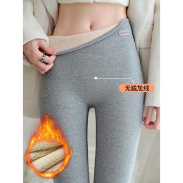 棉褲女冬季外穿2024新款高腰保暖加絨加厚羊羔絨東北打底絨褲秋褲