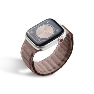 Apple Watch 錶帶 Apple Watch 錶帶 磁性鏈紋 手錶錶帶 適用蘋果手錶 42/44/45/49mm - 胡桃棕