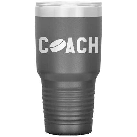 Hockey Coach Tumbler Hockey Coach Gift 30oz Insulated Engraved Stainless Steel Hockey Coach Cup Black