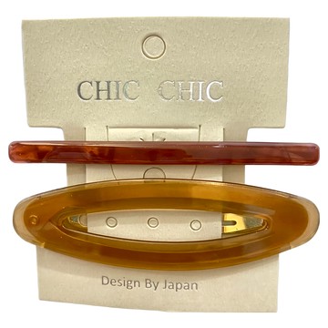 CHIC CHIC日本造型BB夾2件組 時尚髮飾  焦糖