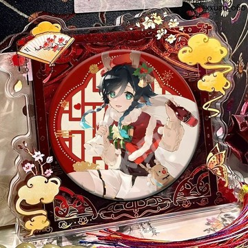 馬年吉祥🔥賀圖原神周邊 吧唧 2026新年 娜魈散兵鍾離 徽章胡桃芙寧 溫迪萬葉穀子