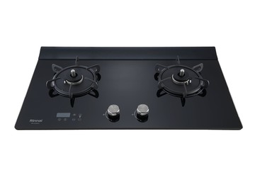 林內一級能效緻溫雙口玻璃檯面爐黑/天然/液化/RB-A2660G