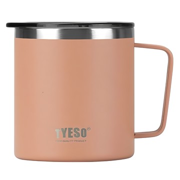 TYESO 泰碩 304不鏽鋼馬克杯 400ml  1個  粉色