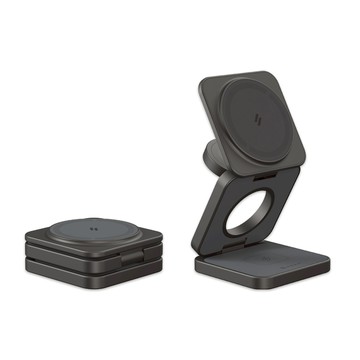 亞果元素 Mag 3 Pro Qi2 15W磁吸三用無線充電座 灰
