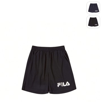 【FILA】KIDS 孩童款 吸排四分褲-黑色 1SHY-4909-BK