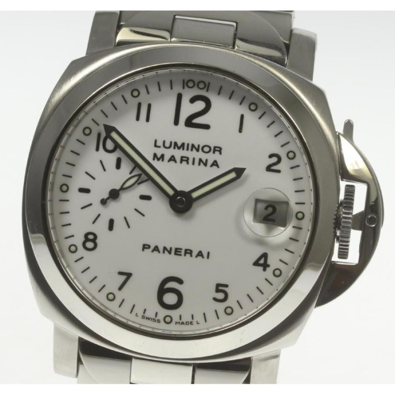 ☆良品【PANERAI】パネライ ルミノールマリーナ PAM00051 自動巻き メンズ | LINEショッピング