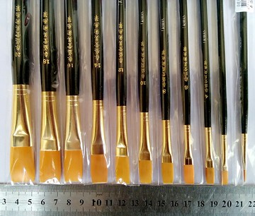 春盛堂 尼龍毛 美術畫筆 水彩筆 (8號平頭)【APP滿額下單4%點數(單一帳號最高1500點)】6/30止