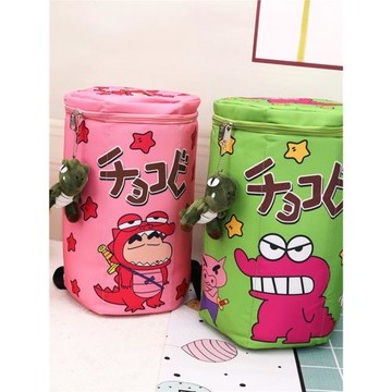 蠟筆小新羽毛球包餅干包同款書包女包背包斜跨雙肩桶形背包多巴胺