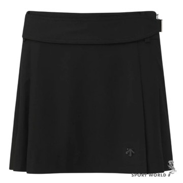 Descente 迪桑特 高爾夫短裙 女裝 附可拆式腰包 黑【運動世界】DR22WFSK43-BLKG