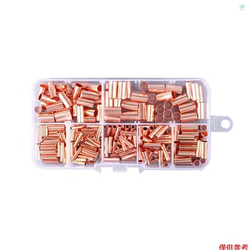 Crtw 銅管連接器套件 250pcs 7 不同直徑 1.5mm 2.0mm 2.5mm 3.0mm 4.0mm 5.0