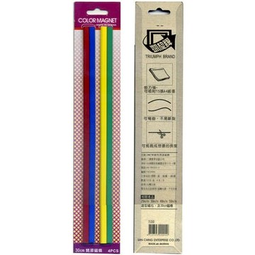【文具通】TRIUMPH BRAND 凱旋 30cm 彩色 軟性 烤漆 磁條 4入 F5010327【領券滿額再折千12/31止】