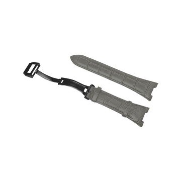 【Golden Concept】Apple Watch 44mm 45mm CE-GY 黑色錶扣 灰色皮革錶帶