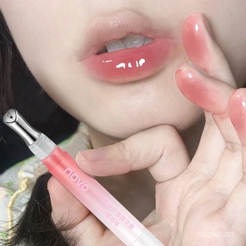 🔥臺灣出貨🔥【1800.1萬人迴購該品牌】NOVO脣蜜脣油潤脣膏按摩頭嘟嘟脣保濕滋潤去皮淡化脣學生黨 XBI5