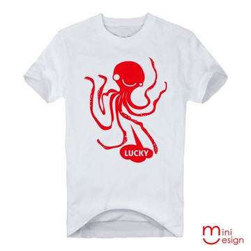 Minidesign-章魚潮流設計短T 五色