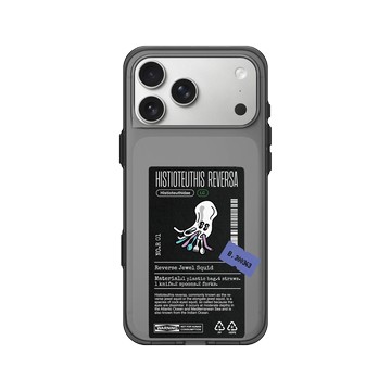 iPhone 17 Pro Max Clear (相機按鈕) 酷墨灰 - Marine Debris - 塑膠袋逆帆魷