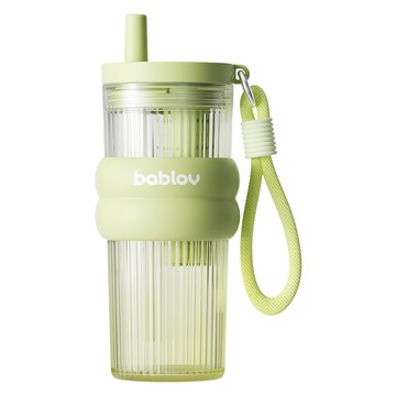bablov 花伴森 Tritan 炫炫夏季吸管杯  豆沙綠  1個  680ml