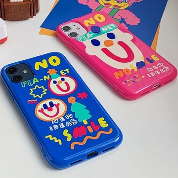 新款熱賣 熒光涂鴉笑臉適用13蘋果12ProMax手機殼iPhone11軟XR情侶8p防摔XS
