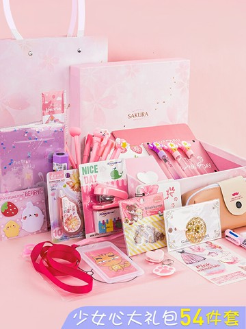 文具套裝禮盒開學用品大禮包一二三五年級小學生可愛少女心文具用品網紅初中生中學生學習用品生日畢業季禮物
