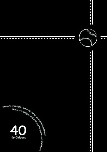 【美加美】文具紙品-25K數字平裝筆記(28張)-棒球黑2 AW1611/10本入【APP滿額下單4%點數(單一帳號最高1000點)】7/31止