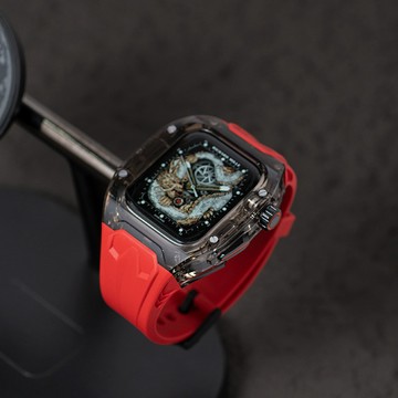 品質透明水晶保護殼錶帶 適用於 Apple Watch 11 錶帶10 9 8 7 6 5 SE 錶帶