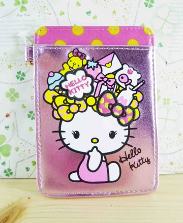 【震撼精品百貨】Hello Kitty 凱蒂貓~KITTY方型車票套-粉盛裝