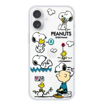 SNOOPY iPhone 16 Plus (6.7吋) 防摔氣墊空壓保護手機殼(小日子)