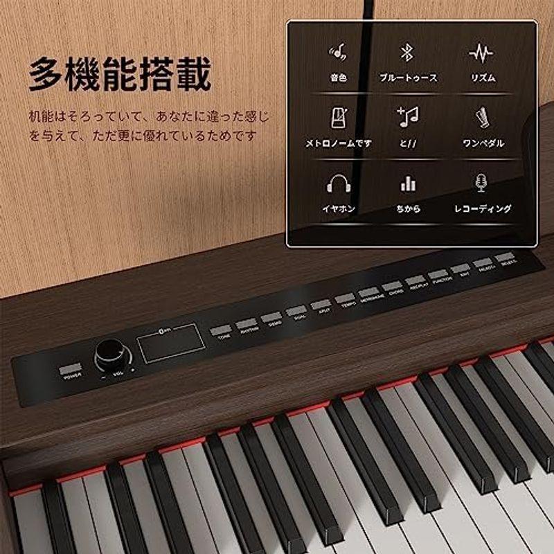 電子ピアノ KIMFBAY 88鍵盤 ハンマーアクション midi デジタルピアノ の電子ピアノ シンプル 人気 薄い セット おしゃれ D