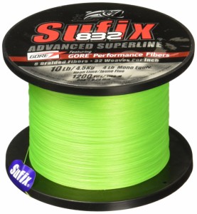 23kg Neon Lime Sufix Braid Line-1200 Yards