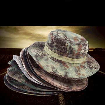 戶外熱銷款 男款迷彩漁夫帽 釣魚登山軍帽遮陽帽