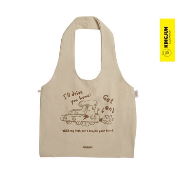 KINGJUN 厚磅帆布提袋 沙丘米跑車