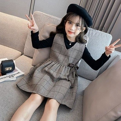 ワンピース キッズ 長袖 子供服 女の子 キッズワンピース 長袖ワンピース チェック柄 子供ドレス お姫様 ジュニア カジュアル 小学生 通販 Lineポイント最大get Lineショッピング