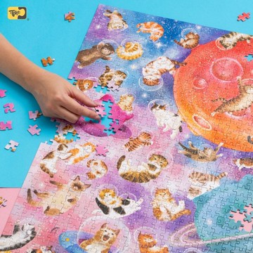 雷諾瓦拼圖文化坊/喵航日誌/1008片/呂芊(禮物/新年送禮/貓)