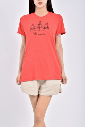 (S) love from花紋紅色短袖上衣