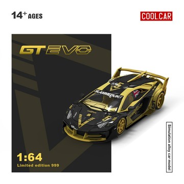 CoolCar 1/64 藍寶堅尼 Lamborghini GTEVO V5 黑金 AVENTADOR 大牛 合金模型車