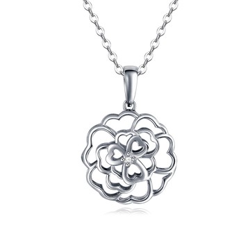 KOR蔻兒鑽石 花語馨意 鑽石白鋼項鍊(小)