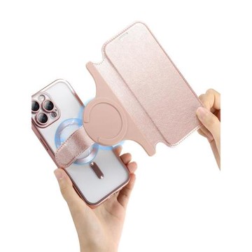 適用iPhone16promax手機殼新款magsafe無線充電蘋果15plus翻蓋14高級13/12pro max鏡頭全包防摔透明磁吸外殼