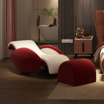 附發票 躺椅搖搖椅主臥情侶休閑美人椅陽臺貝殼懶人單人沙發椅