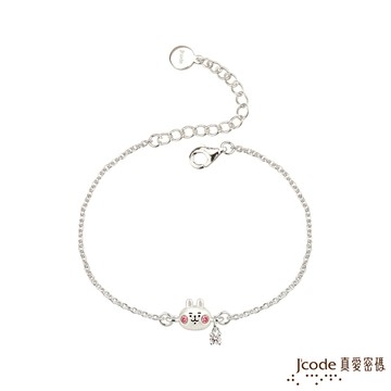 【J'code真愛密碼金飾】 卡娜赫拉的小動物-閃鑽粉紅兔兔純銀手鍊