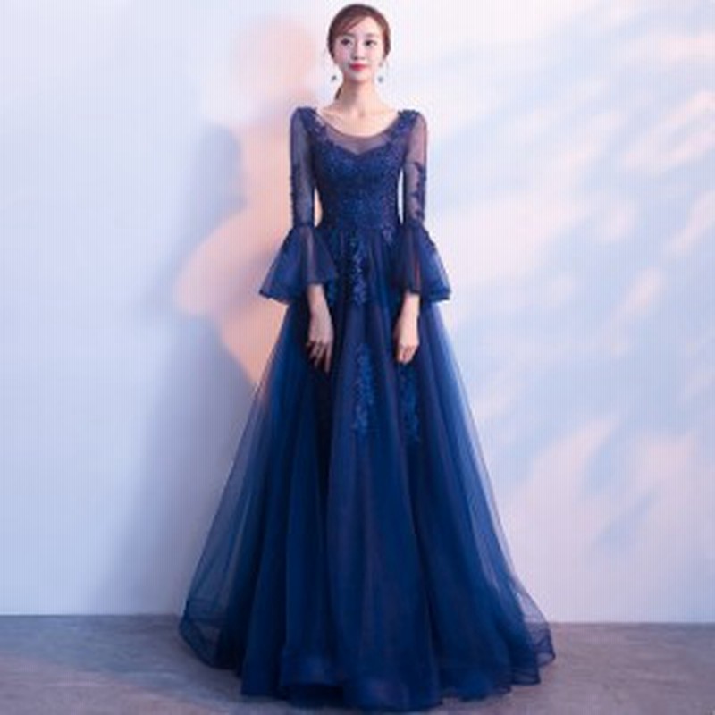 ロングドレス 演奏会 パーティードレス ロング丈 袖あり レース 結婚式ドレス ピアノ 発表会 お呼ばれ披露宴 フォーマル 上品 大人 通販 Lineポイント最大5 0 Get Lineショッピング