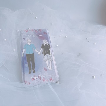 客製似顏繪 |10000mAh 皮革紋行動電源 紀念禮物 生日禮物