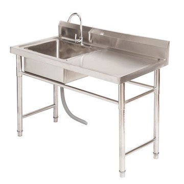 免運  不銹鋼水槽加厚支架水池洗菜廚房洗手洗碗商用單槽雙槽三槽帶平臺