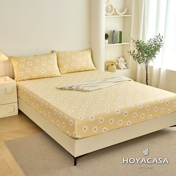 HOYACASA 100%精梳純棉床包枕套組｜夏花朵朵｜(單人/雙人/加大)