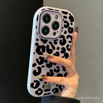 胖妞豹紋黑底 防摔 適用蘋果iPhone 16 15 14 13 12 11 Pro max XR XS 8 7P手機殼