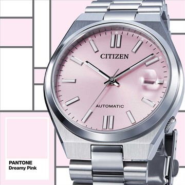 CITIZEN星辰 Mechanical系列 PANTONE限定 時尚機械腕錶-粉 40mm/NJ0158-89X