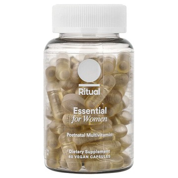 Ritual, 女性必需營養素，產後多維生素，薄荷味，60 粒全素膠囊