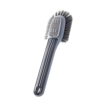 SP SAUCE 大寬面兩種刷頭洗鞋刷  灰色  1支