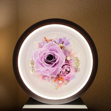 永生花月圓花燈 - 紫紅