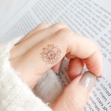 晨花-2入紋身貼紙 原創手繪設計 | 手帳貼紙