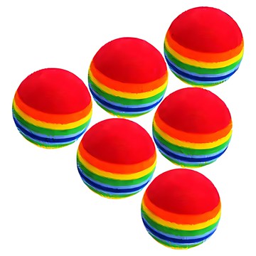 LOTUS 高爾夫球 golf室內練習球 海綿彩球 直徑42.7mm 彈性約85%  紅色  6顆