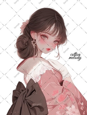 original sticker no.1485 人物貼紙 原創貼紙 人物貼紙 女孩貼紙 原創人物貼紙